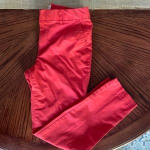 GAP Poppy Red Slim City Crop Pants